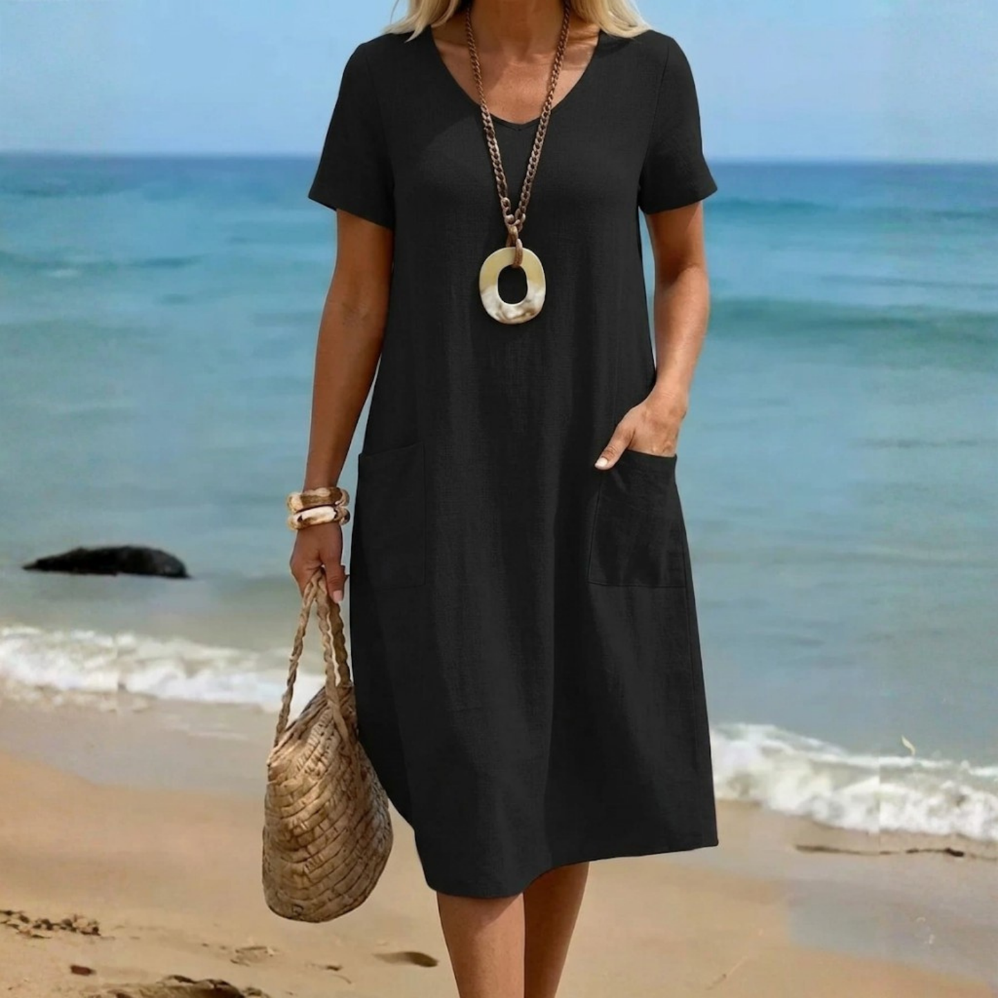 Oriane™ | Vestido Maxi Casual Fluido.