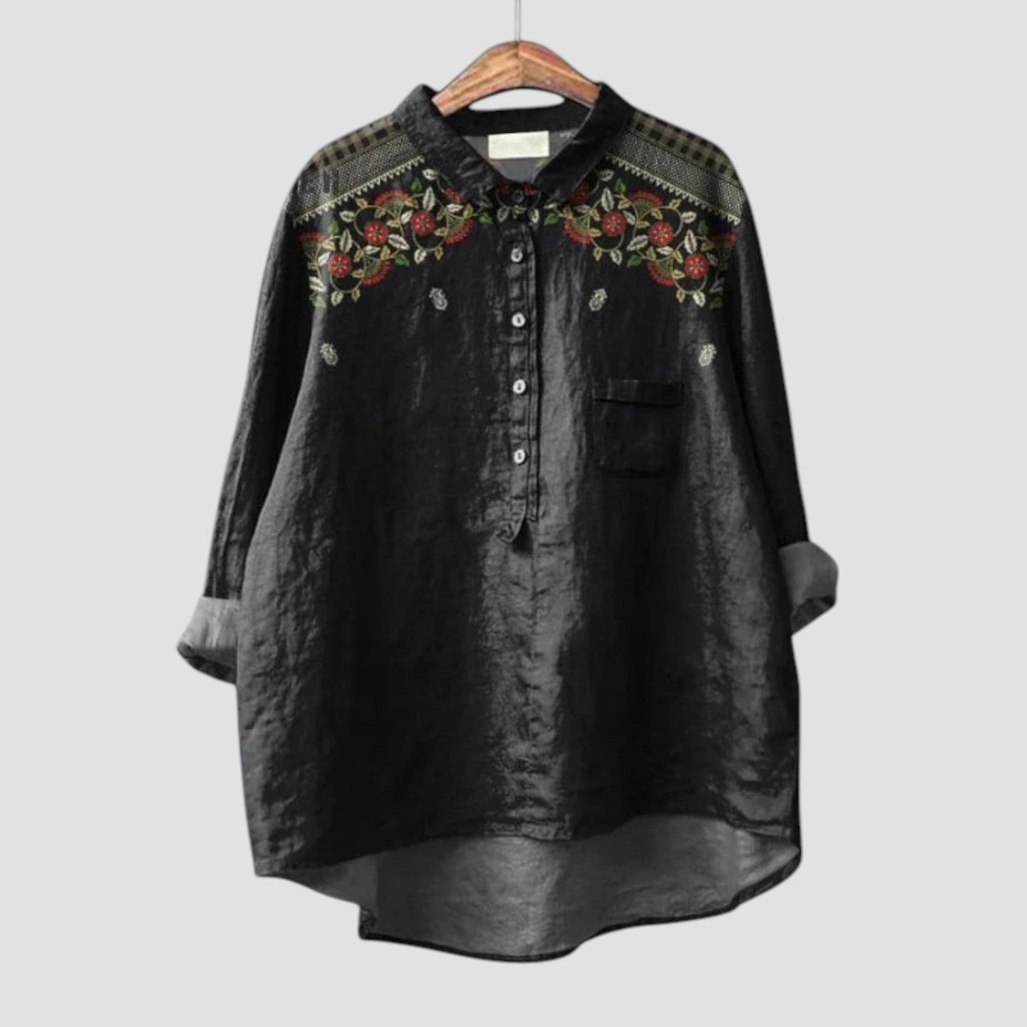 Narelle™ | 2025 – Blusa Negra Bordada