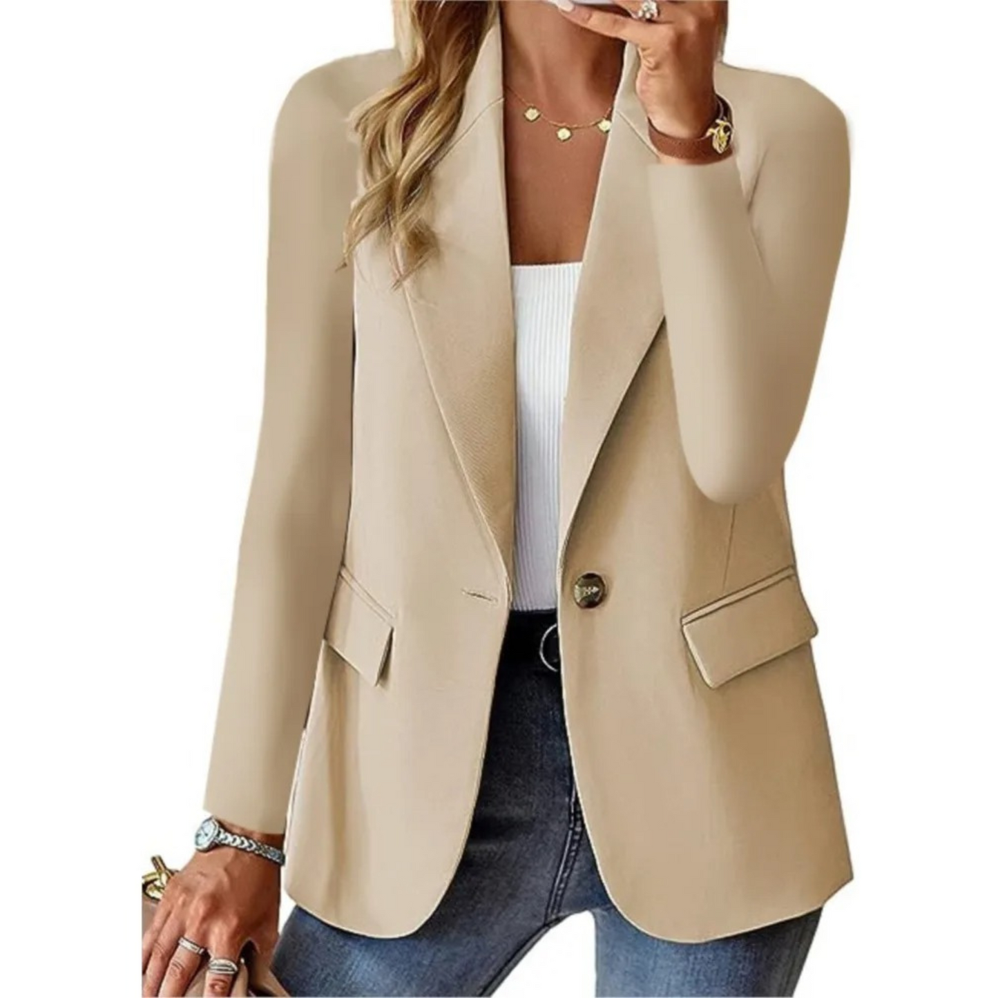 Vivienne | Blazer Largo a Medida con Mangas Largas