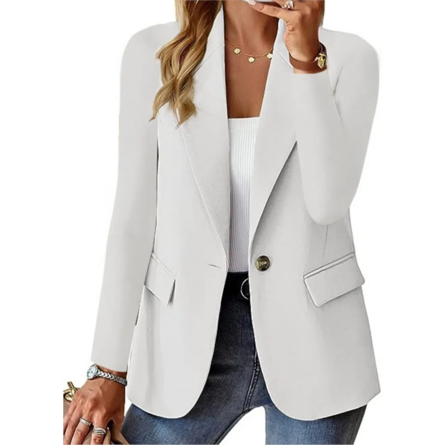 Vivienne | Blazer Largo a Medida con Mangas Largas