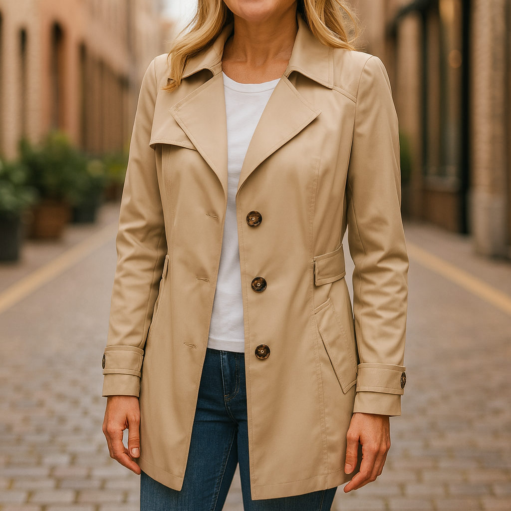 Jinkee | Abrigo Trench Elegante de Otoño