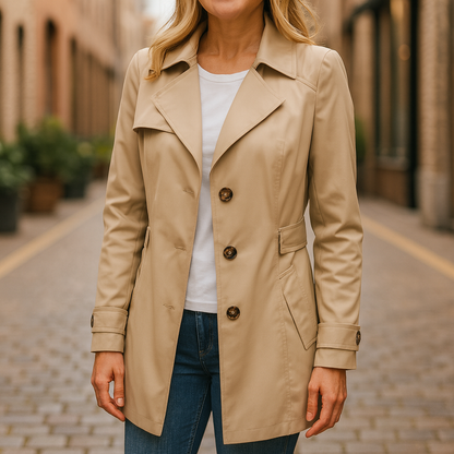 Jinkee | Abrigo Trench Elegante de Otoño