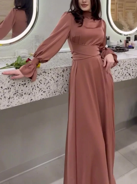 ItalianFrost - Vestido Maxi Satinado