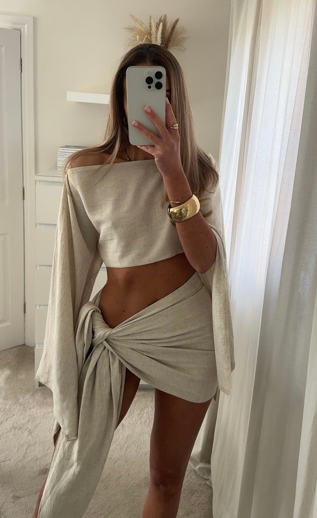 Joselyn - Conjunto de Sarong Off-Shoulder