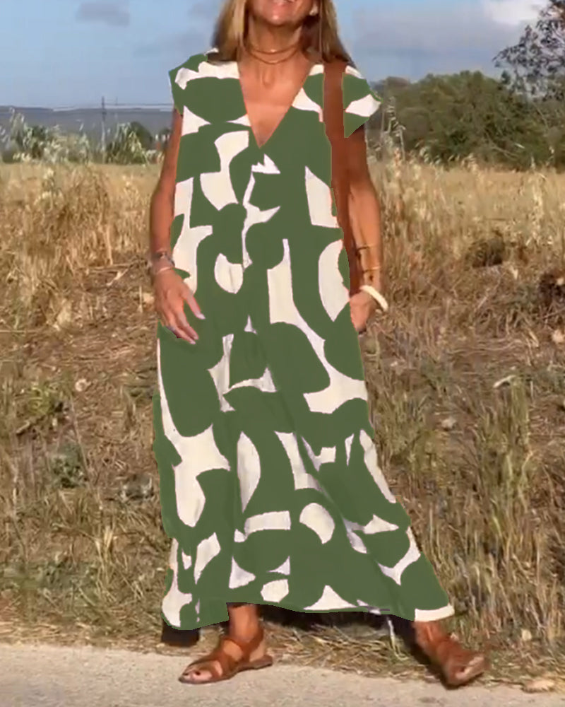 Lauren | Vestido de Corte A Sin Mangas Abstracto