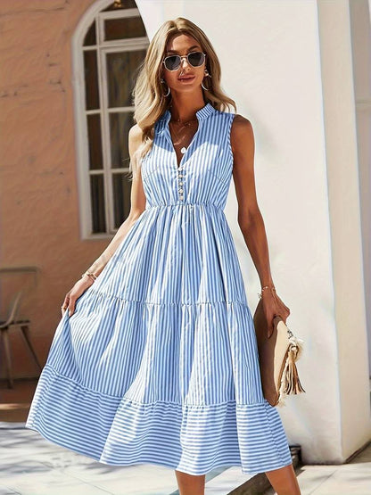 Daisy | Vestido Sin Mangas a Rayas