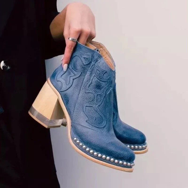 Botas Mi-Montantes Bordadas Norwich