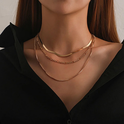 Noara – Collar de tres capas estilo vintage