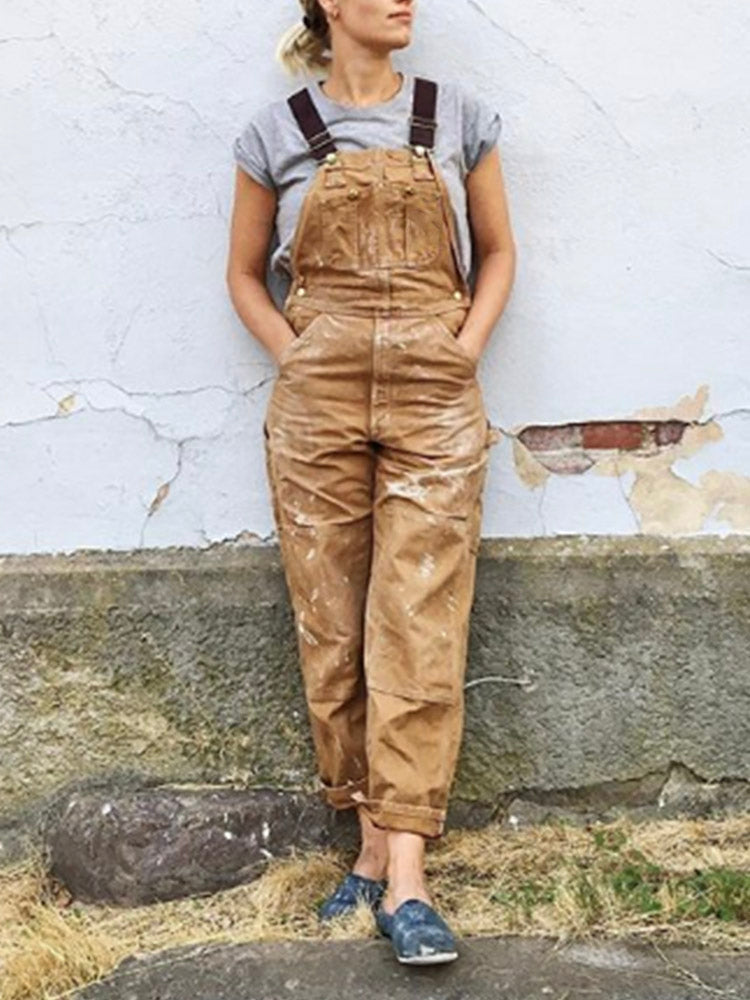 Pantalones de Lona para Mujer – Corte Relajado y Estilo Inspirado en Trabajo