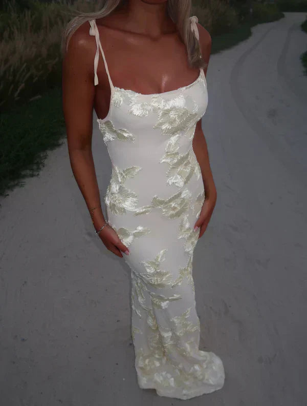 LILY - Vestido Maxi Floral con Tirantes Ajustables