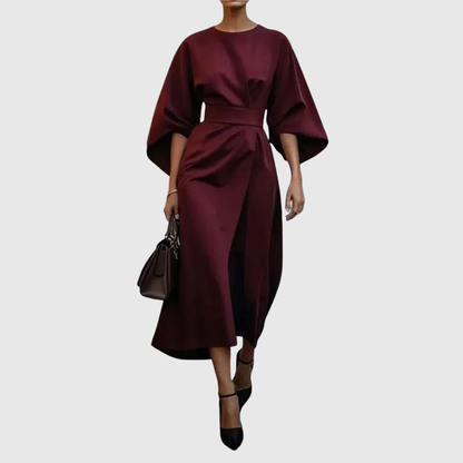 Robe Larga Elegante Manga Murciélago