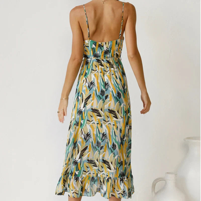 Clara - Vestido Maxi Impreso Elegante