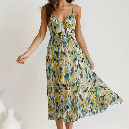 Clara - Vestido Maxi Impreso Elegante