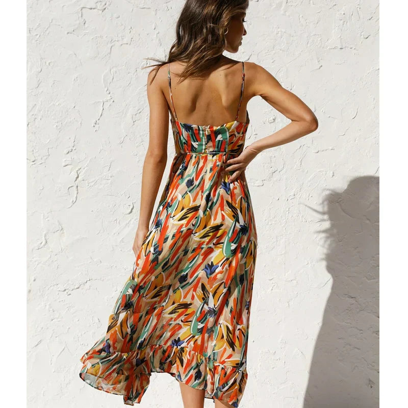 Clara - Vestido Maxi Impreso Elegante