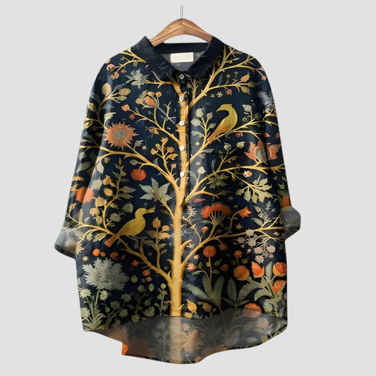 Elaris™ | 2025 – Blusa Botanica Dorada
