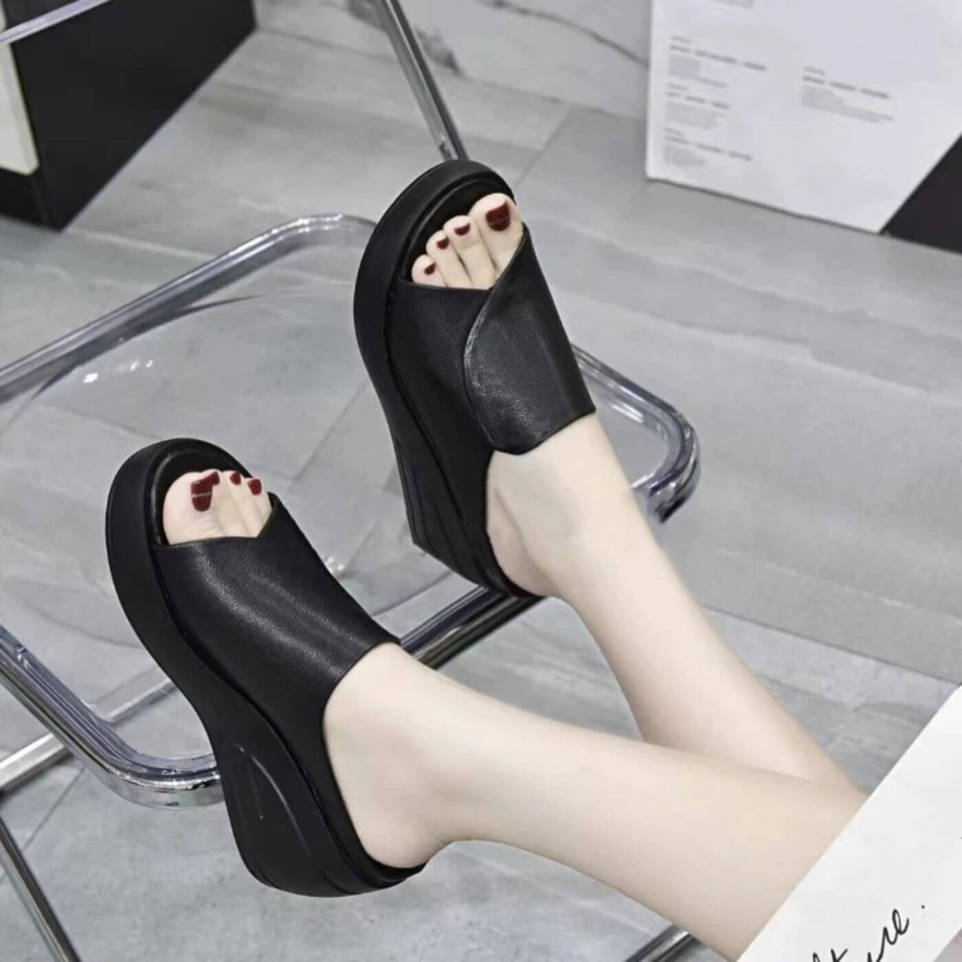 Eliza – Sandalias Wedge Ortopédicas Slip-on