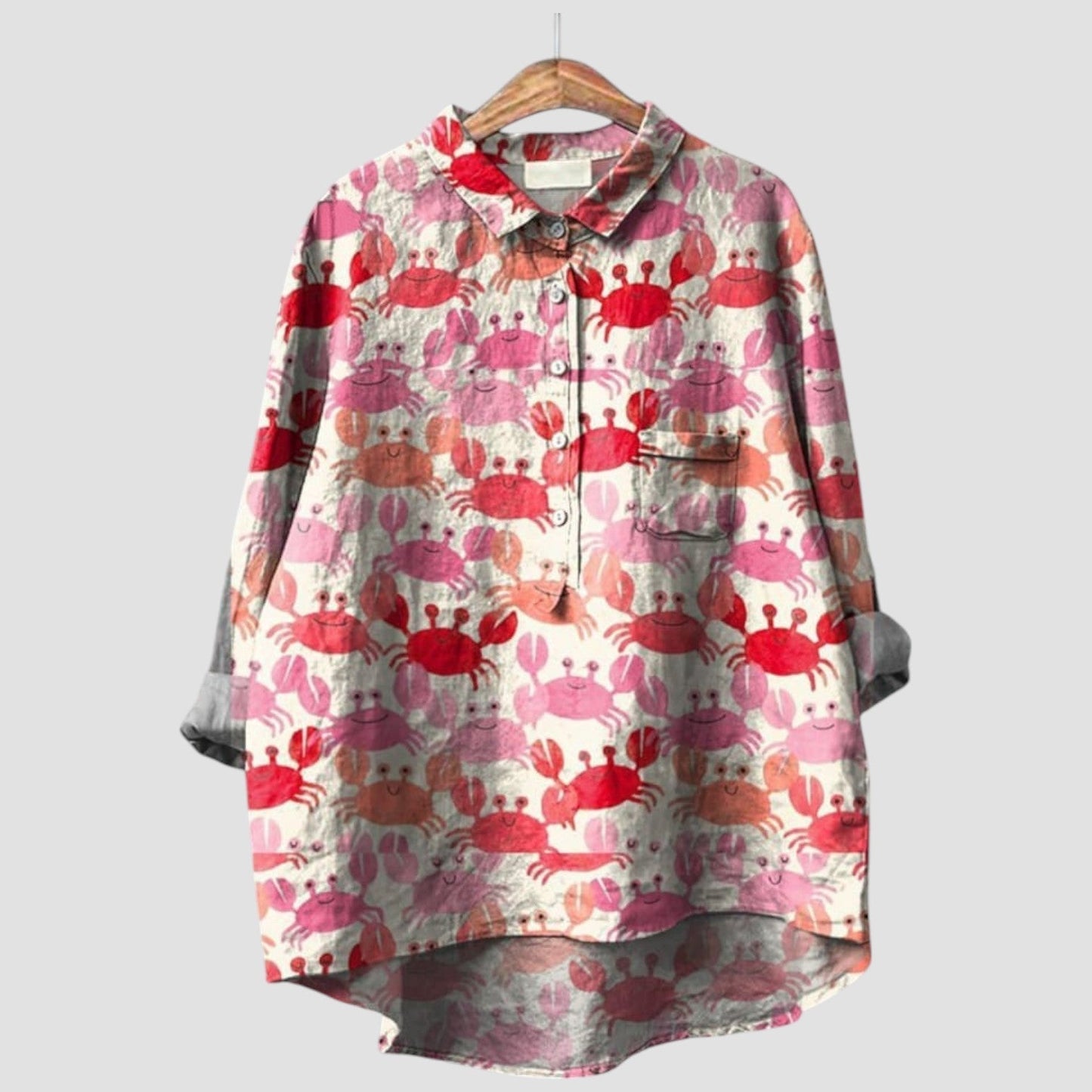 Caliri™ | 2025 – Blusa Colorida con Forma de Cangrejo