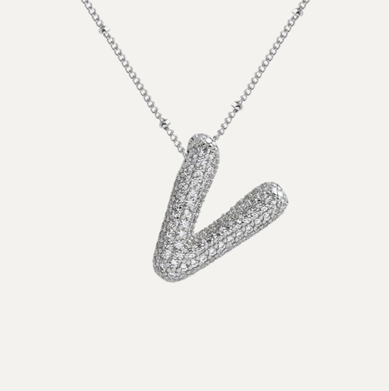 Savannah | Collar con Letra Burbuja en Diamante