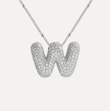 Savannah | Collar con Letra Burbuja en Diamante