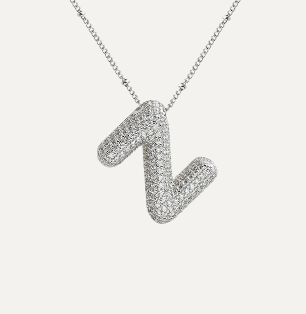 Savannah | Collar con Letra Burbuja en Diamante