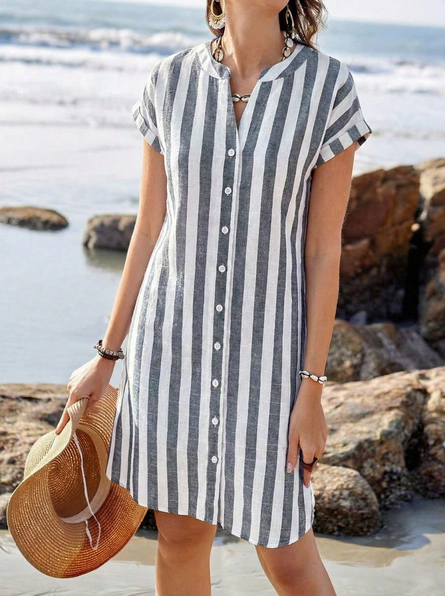 Pamela™ | Vestido Elegante a Rayas