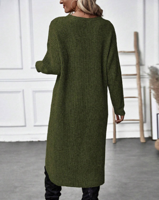 Grace | Vestido de Punto de Suéter que Cubre el Abdomen