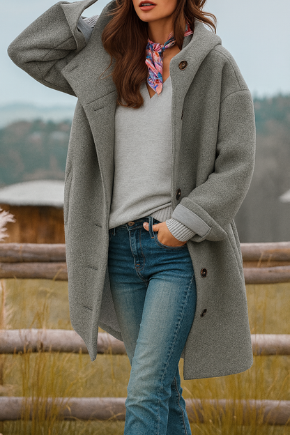 Kaia - Abrigo Casual con Capucha Estiloso