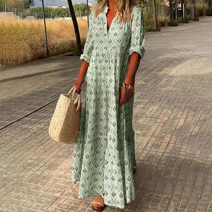 Nora - Vestido Maxi Boho Elegante