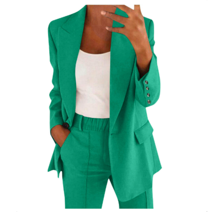 ALVERIA – CONJUNTO DE BLAZER Y PANTALONES ELEGANTE PARA UN ESTILO ELEVADO