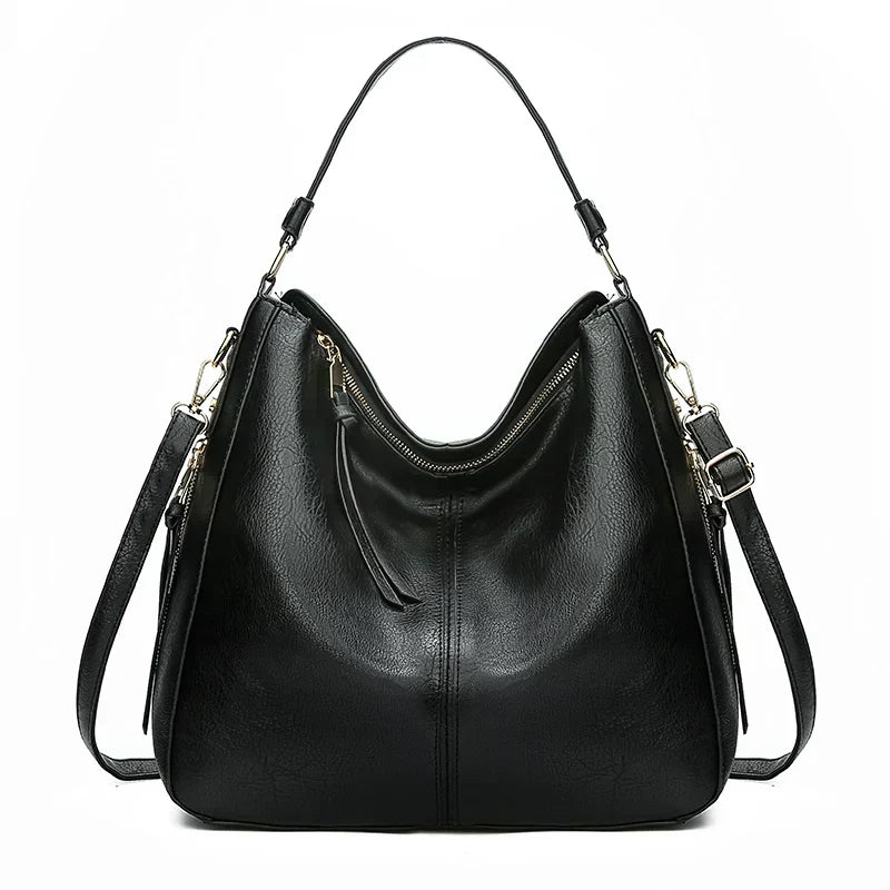 Gudborg | Bolsa Elegante y Espaciosa para el Día a Día en Negro Clásico