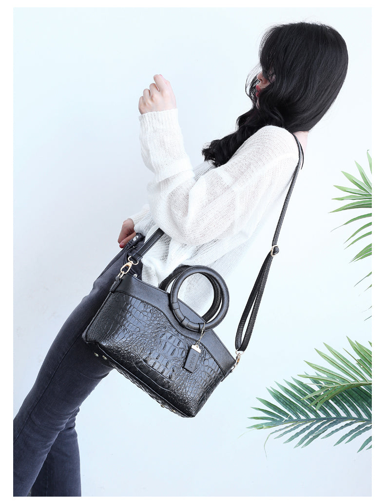 Alfrida | Bolso elegante con sofisticado grabado de cocodrilo