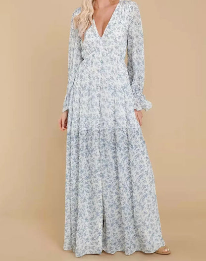 Nancy | Vestido Casual Maxi de Chiffon