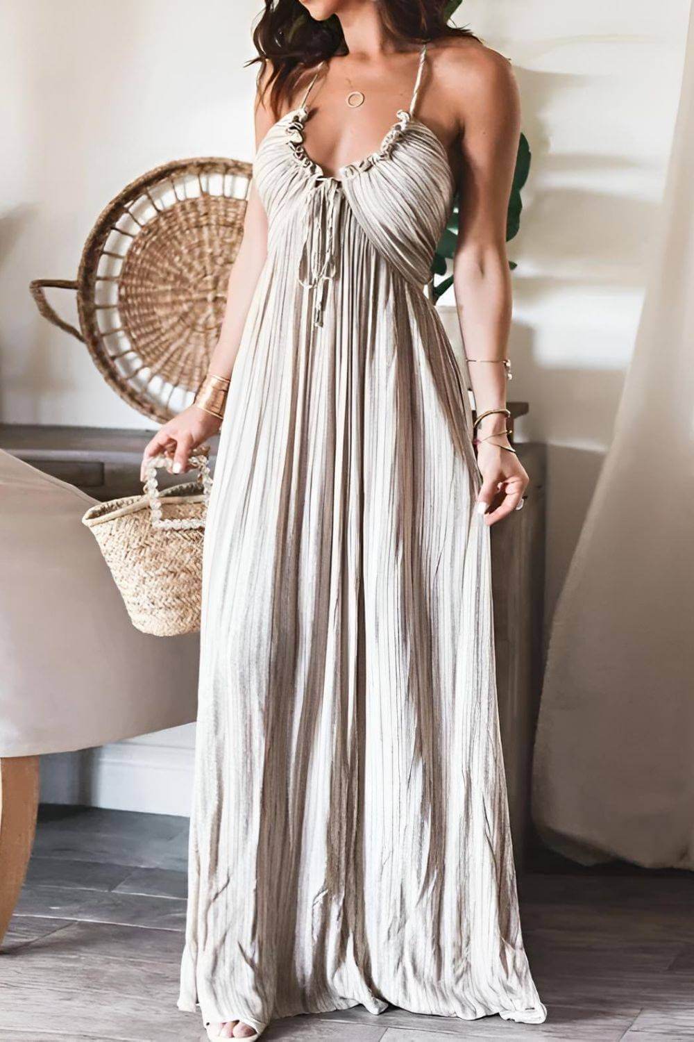 Lanie - Vestido Maxi Plisado Chic
