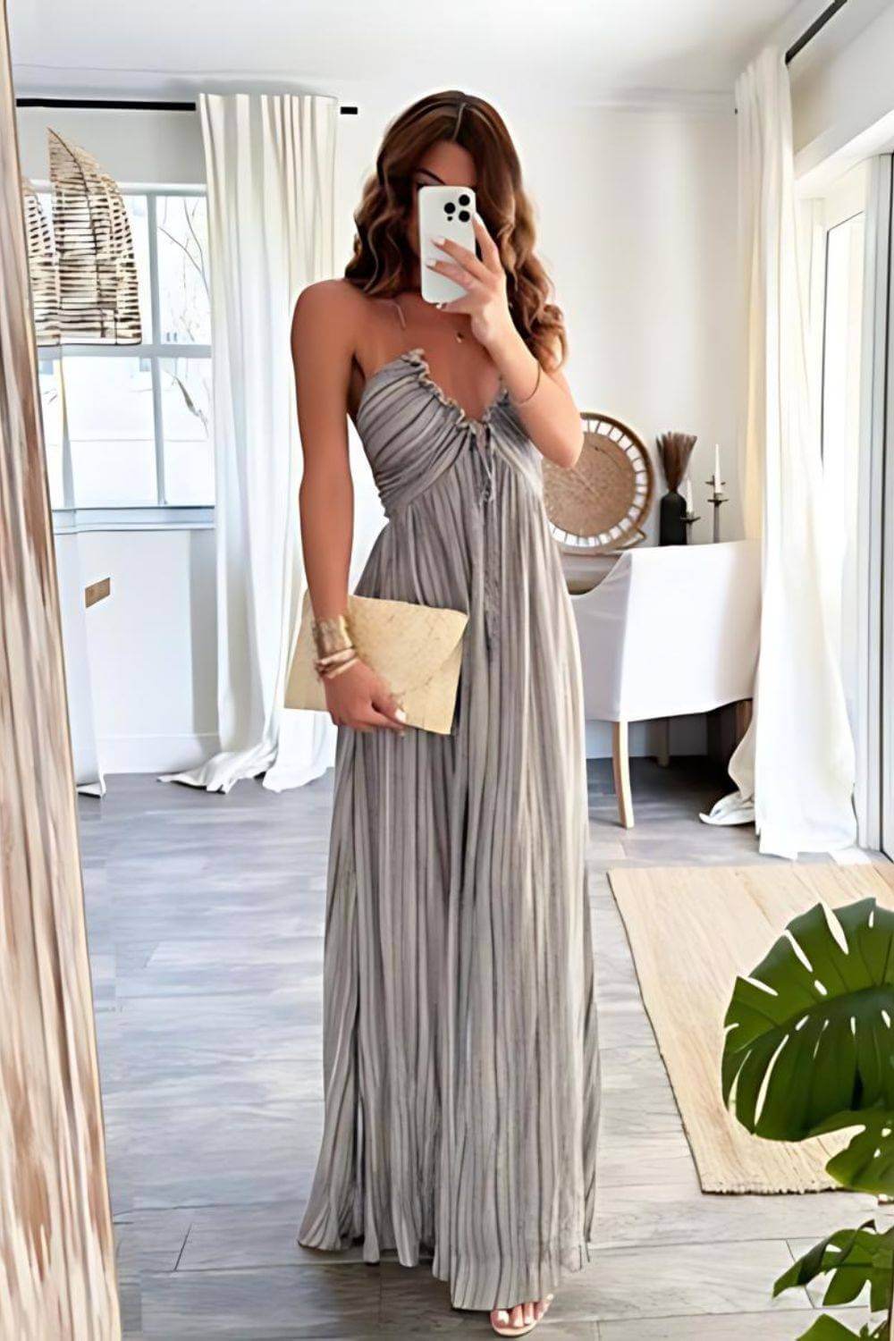 Lanie - Vestido Maxi Plisado Chic