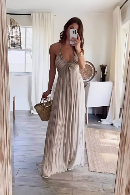 Lanie - Vestido Maxi Plisado Chic