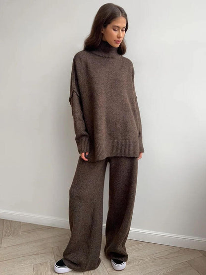Anne - Conjunto de Punto con Cuello Alto