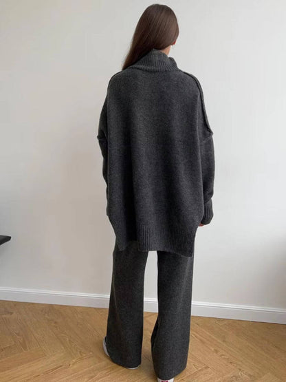 Anne - Conjunto de Punto con Cuello Alto