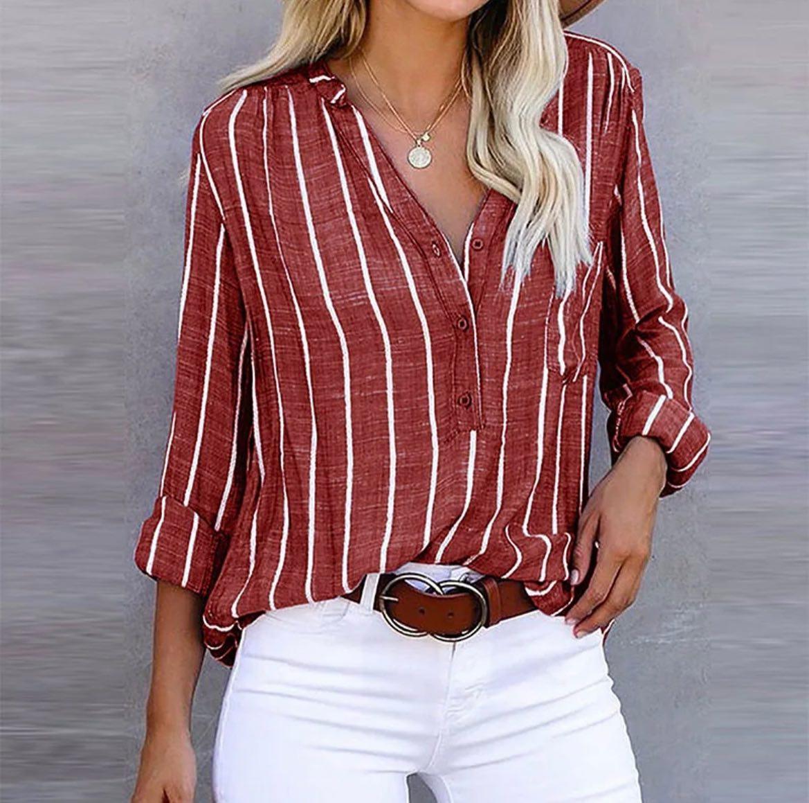 BLUSA ELEGANTE A RAYAS AGATHE I