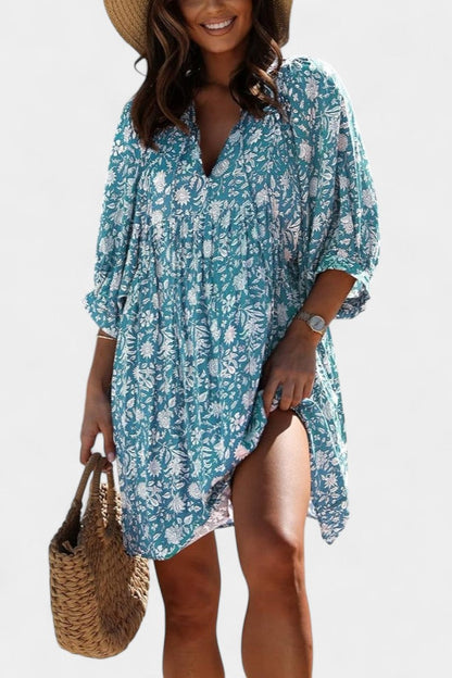 Daniela Vestido Mini Boho Floral