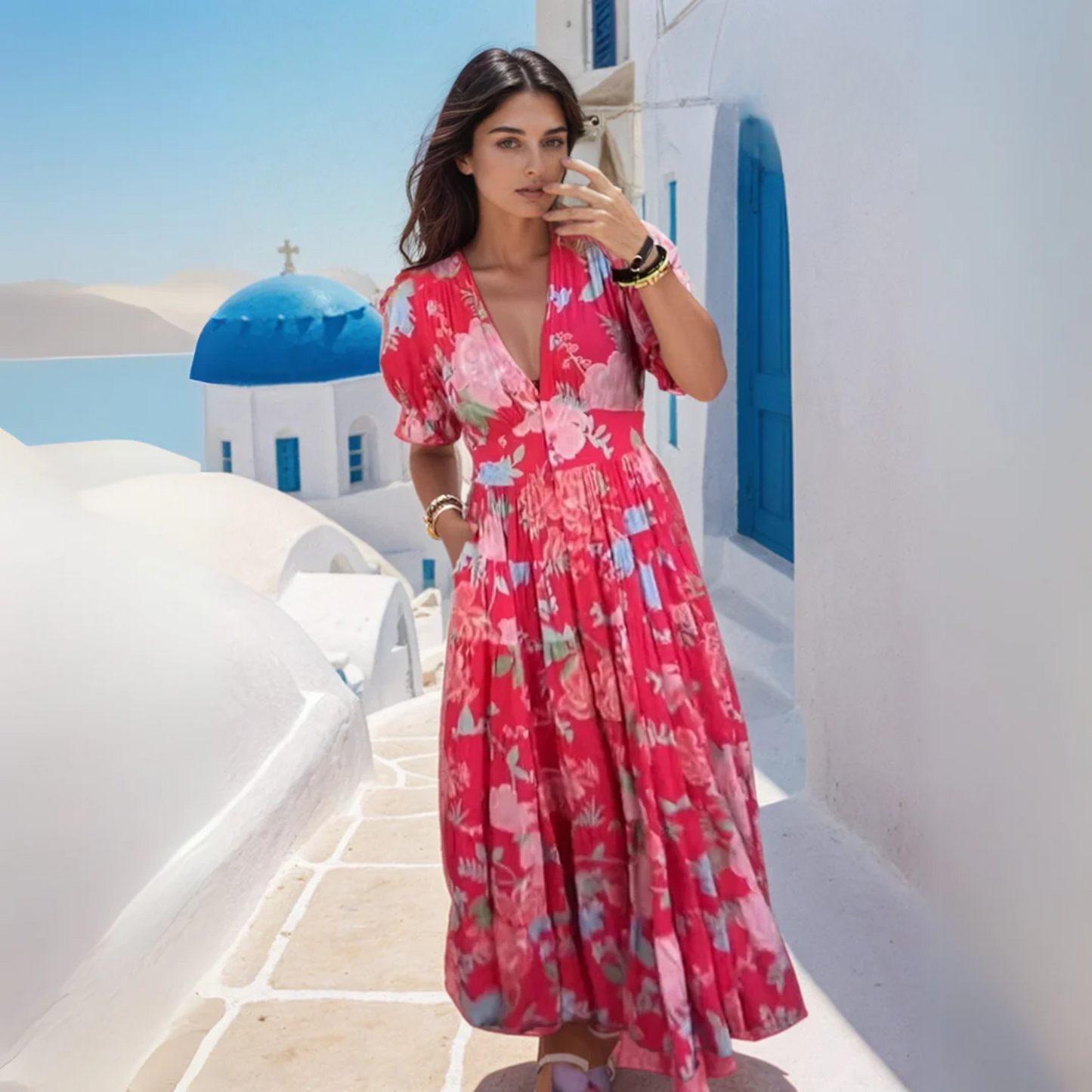 Floriana | Vestido Floral Vibrante