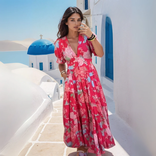 Floriana | Vestido Floral Vibrante