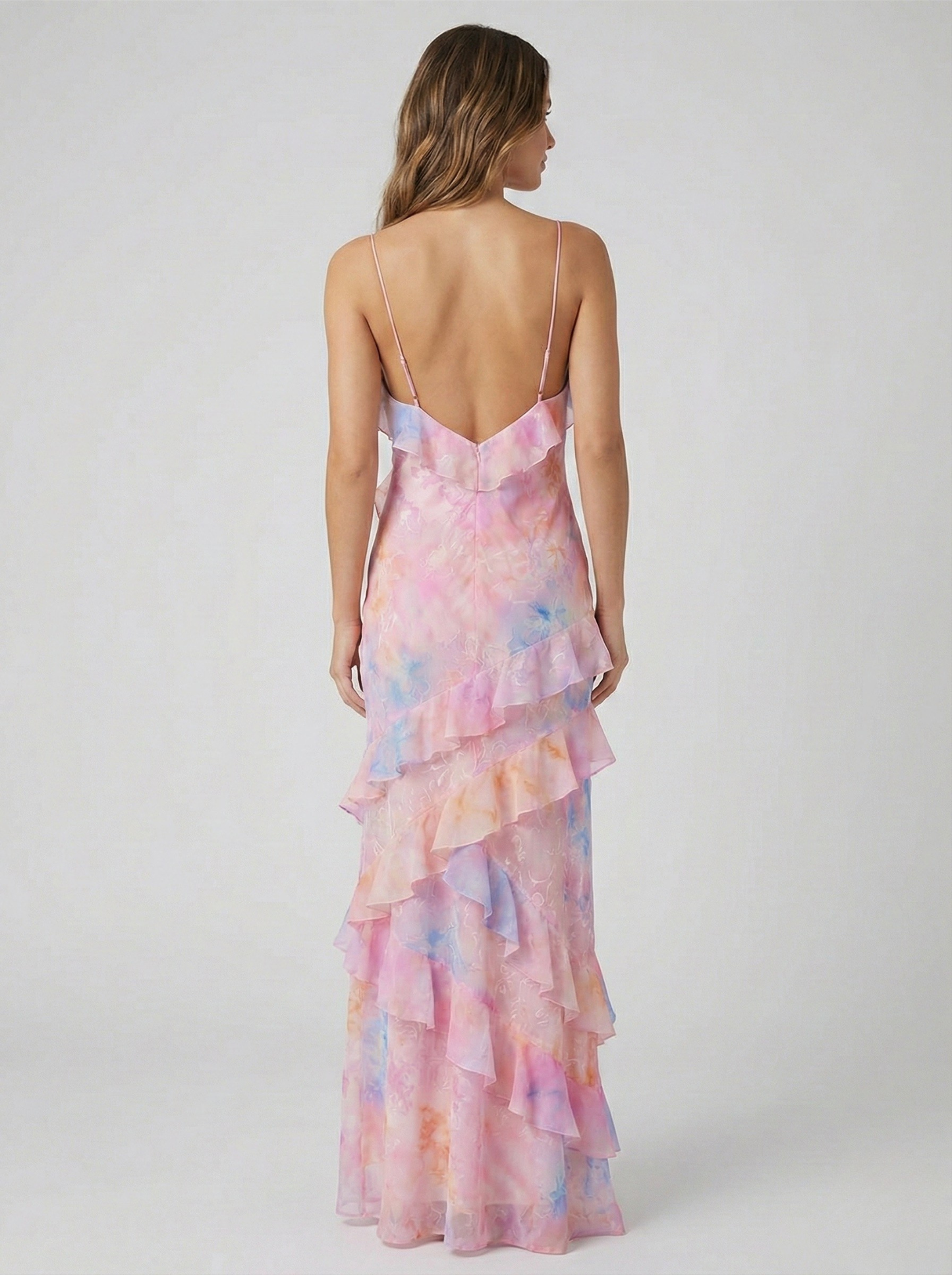 Vestido Maxi Ruffle Etéreo de Luna