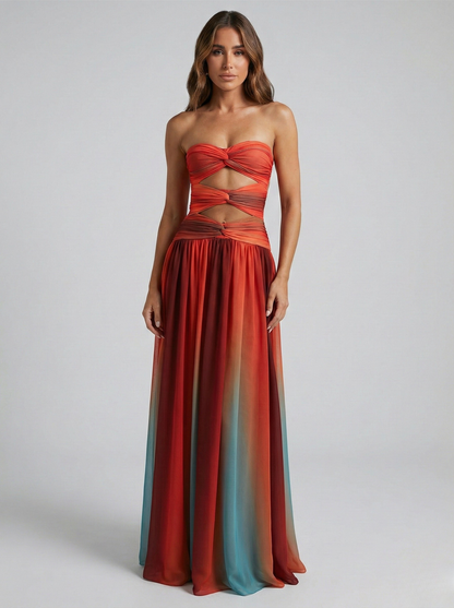 Vestido Maxi Hollow-Out Fireheart de Luna