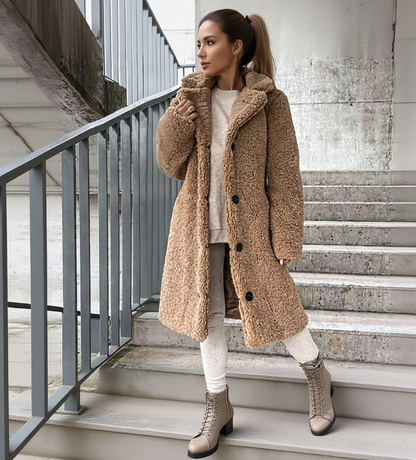 Abrigo Teddy Annelous – Abrigo Largo y Peludo para Invierno