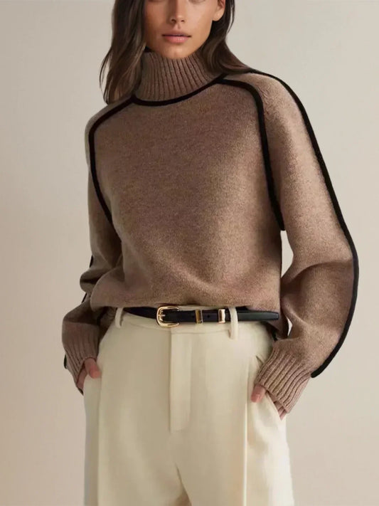 Donna | Suéter Elegante de Cuello Alto