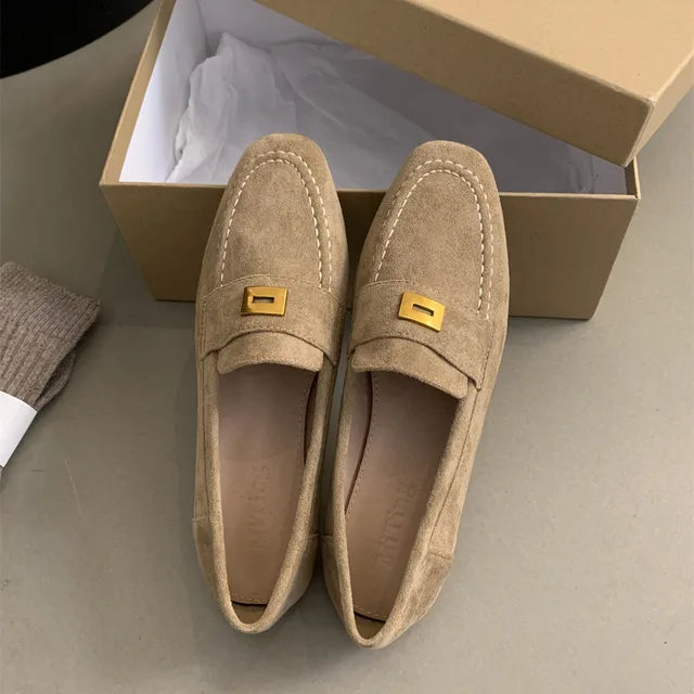 Malou® | Zapatos Británicos Hechos de Ante Ligero