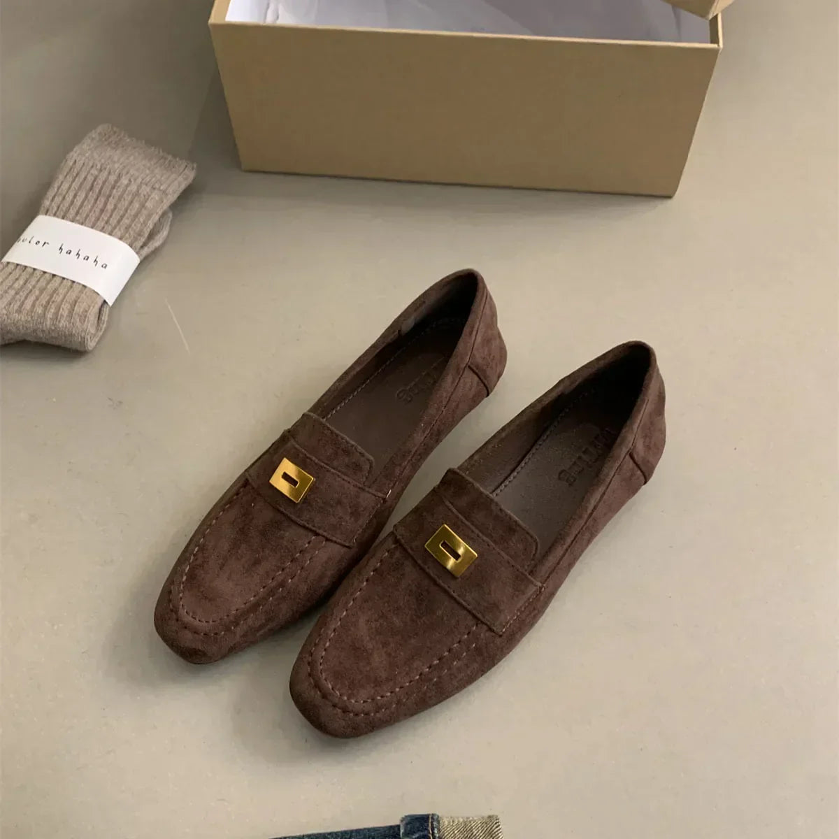 Malou® | Zapatos Británicos Hechos de Ante Ligero
