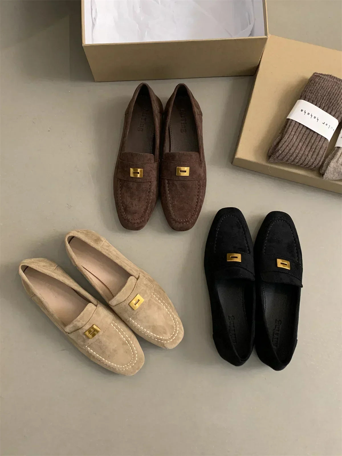 Malou® | Zapatos Británicos Hechos de Ante Ligero