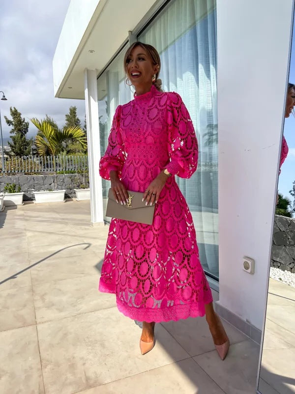 Luna™ – Vestido Midi de Encaje Armonía Celestial