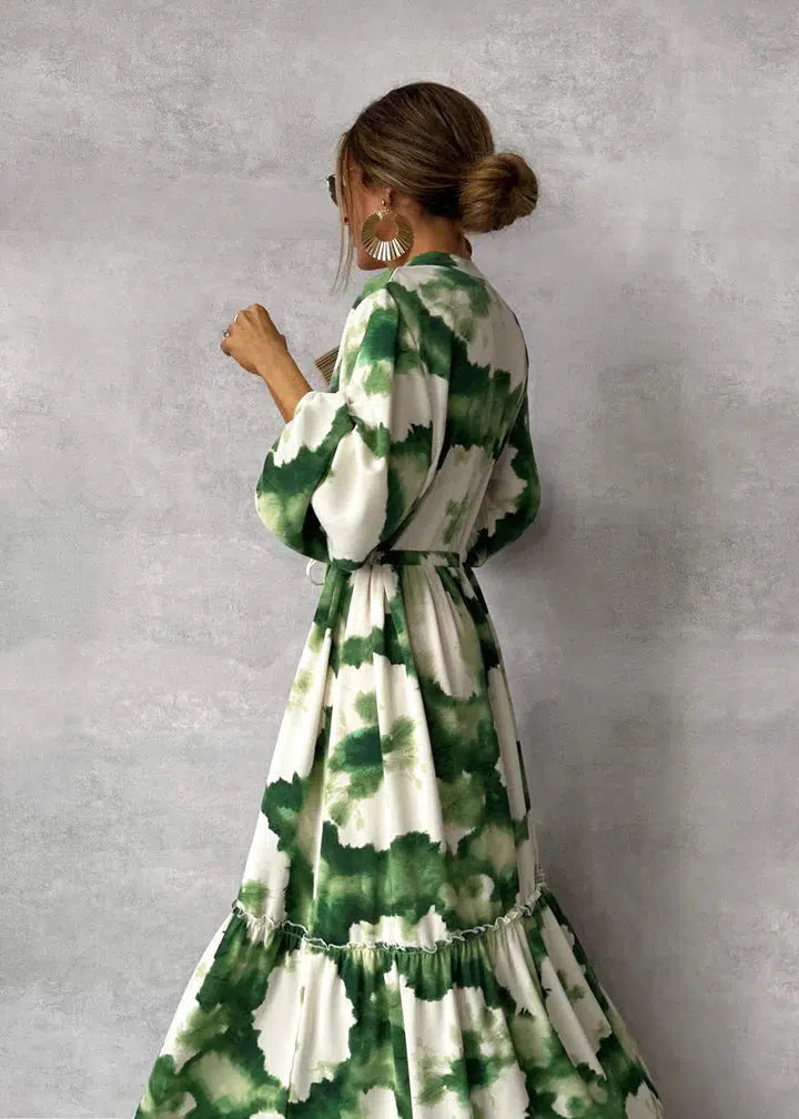 Vestido Maxi con Cintura Anudada de Luna